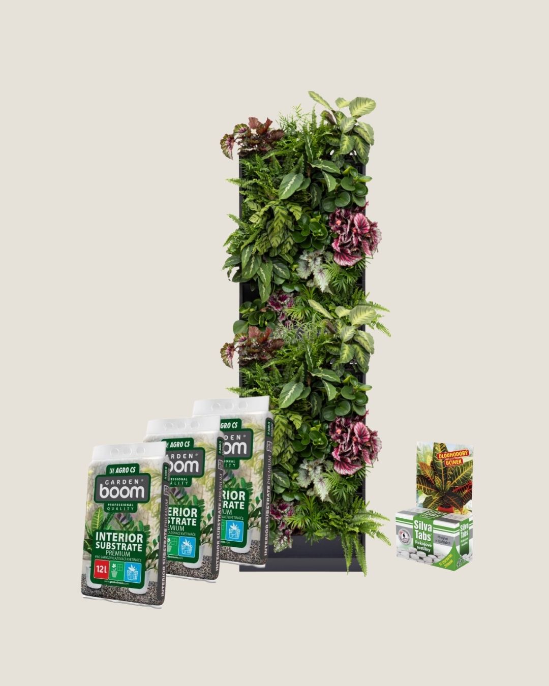Balíček 10x Plantbox + 3x interiérový substrát + hnojivo pro pokojovky + zátka