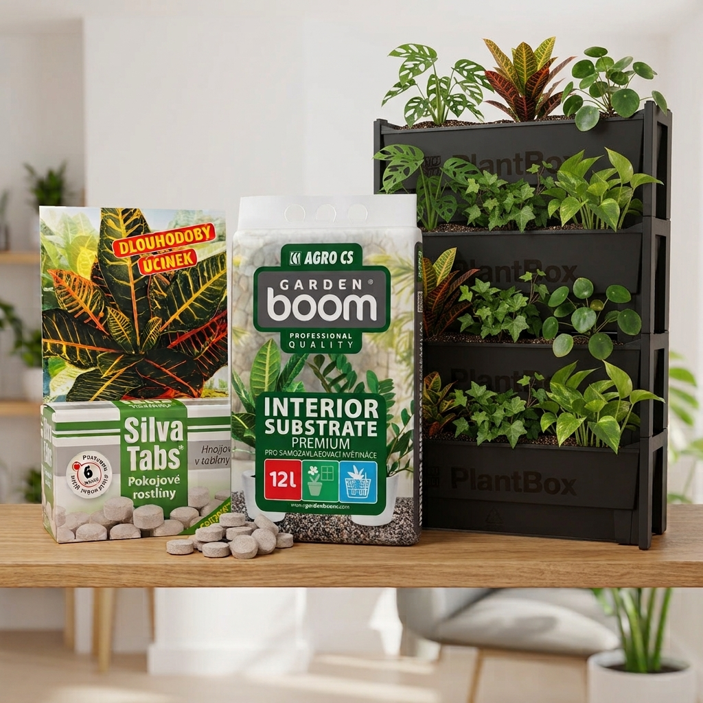 Balíček 5x Plantbox + interiérový substrát + hnojivo pro pokojovky